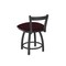Holland Bar Stool Co 18" Low Back Swivel Vanity Stool, Pewter Finish, Canter Bordeaux Seat 82118PW005 - alternate 5